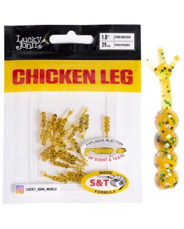 Guma Przynęta Lucky John Chicken Leg 1.0'' 2.54cm PA19 Osaka Pumpkin 20szt.