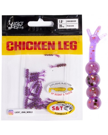 Guma Przynęta Lucky John Chicken Leg 1.0'' 2.54cm S13 Purple Plum 20szt.