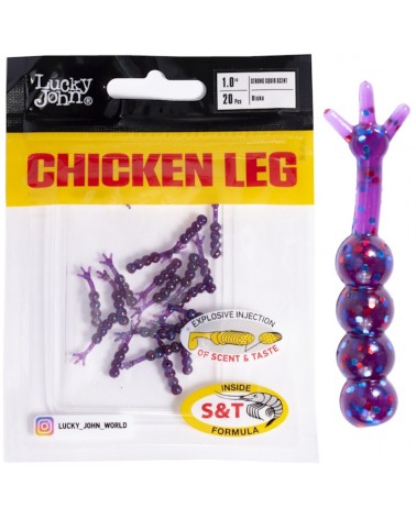 Guma Przynęta Lucky John Chicken Leg 1.0'' 2.54cm S63 Disko 20szt.