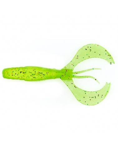 Guma Robak Lucky John Curly Shrimp 3.0'' 7.62cm 3.3g S15 Chartreuse Red 7szt.