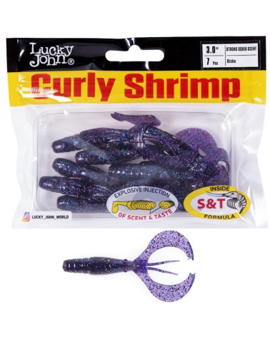 Guma Robak Lucky John Curly Shrimp 3.0'' 7.62cm 3.3g S63 Disko 7szt.