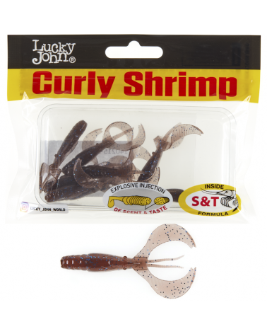 Guma Robak Lucky John Curly Shrimp 2.0'' 5cm 1g S19 Potomac Blue 10szt.