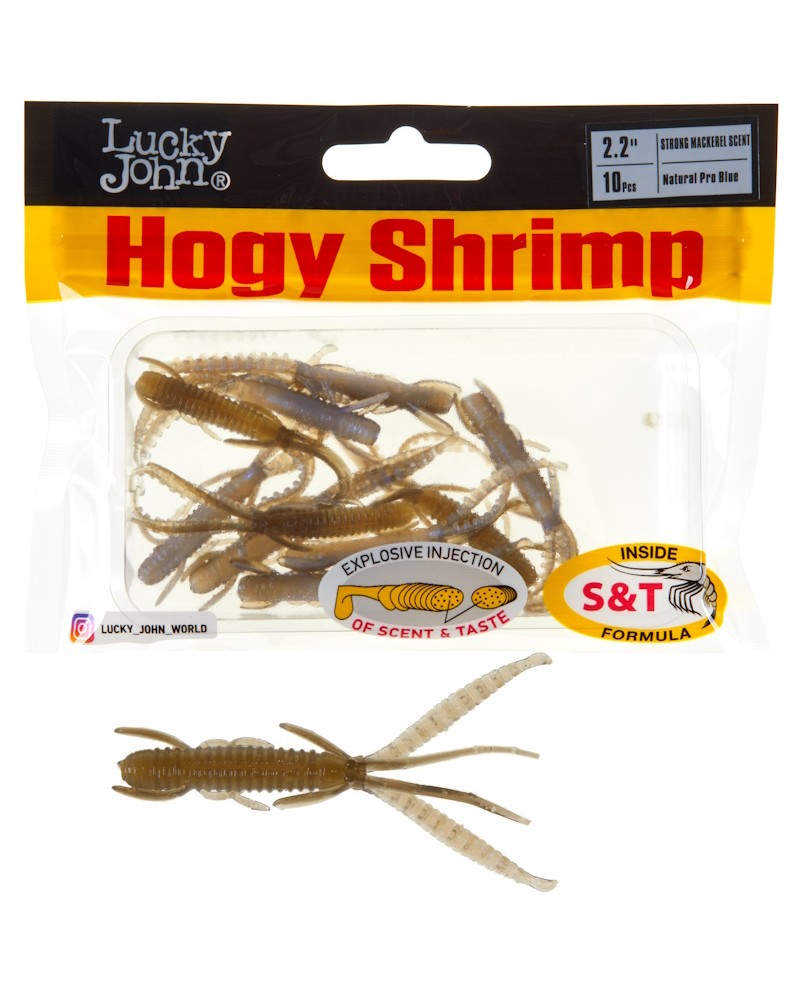 Guma Robak Lucky John Hogy Shrimp 2.2'' 5.6cm 0.8g T46 Natural Pro Blue 10szt.