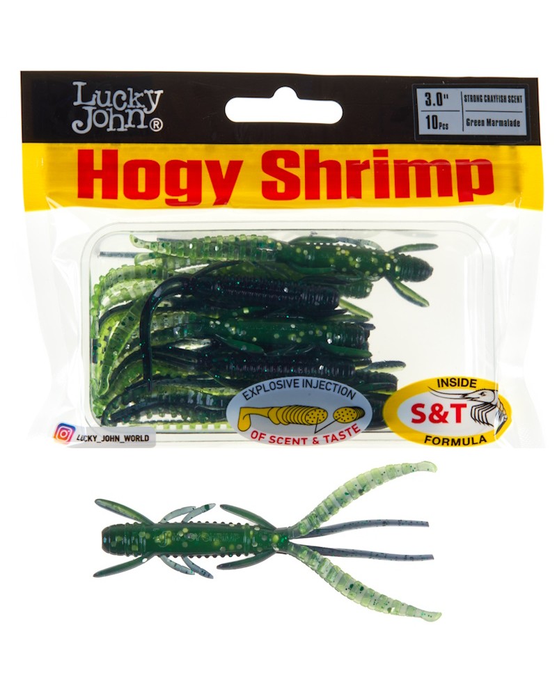 Guma Robak Lucky John Hogy Shrimp 3.0'' 7.6cm 1.8g T79 Green Marmalade 10szt.