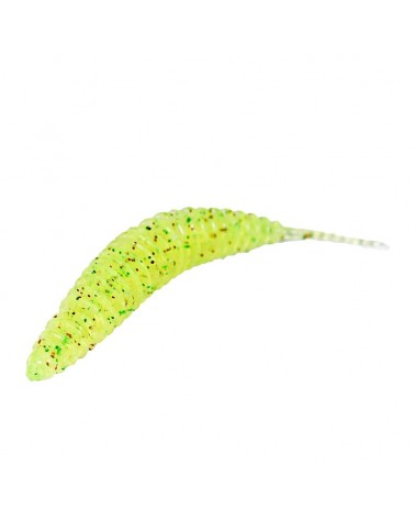 Guma Robak Lucky John Ultraworm 1.4'' 3.55cm S15 Chartreuse Red 12szt.