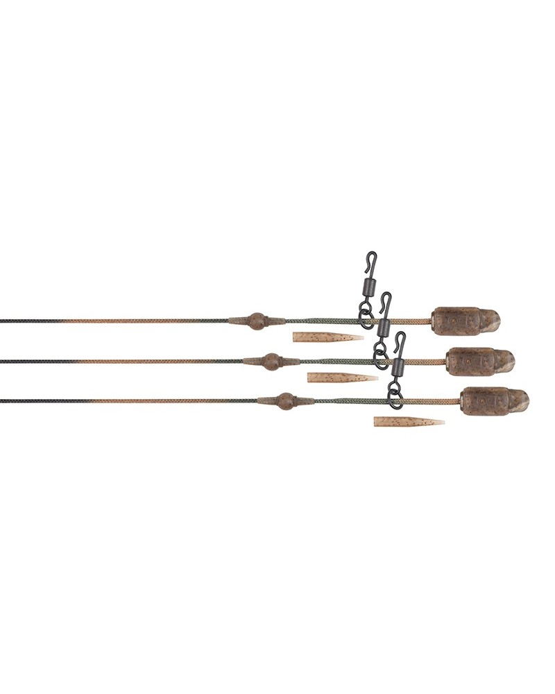 Bezpieczny Zestaw Helikopterowy Fox Edges Camo Heli-Clip Rigs 50lb Leadcore 3szt.