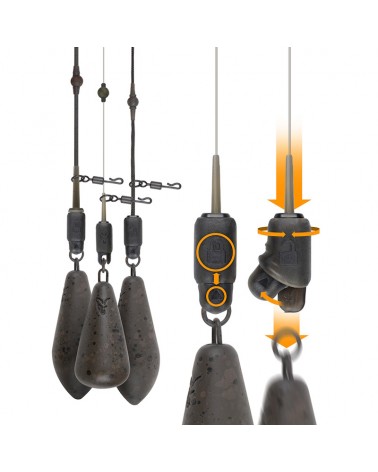 Bezpieczny Zestaw Helikopterowy Fox Edges Naturals Heli-Clips 3szt.