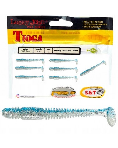 Guma Ripper Lucky John Tioga 2.9" 7.4cm T05 Chrrystal Blue 7szt.