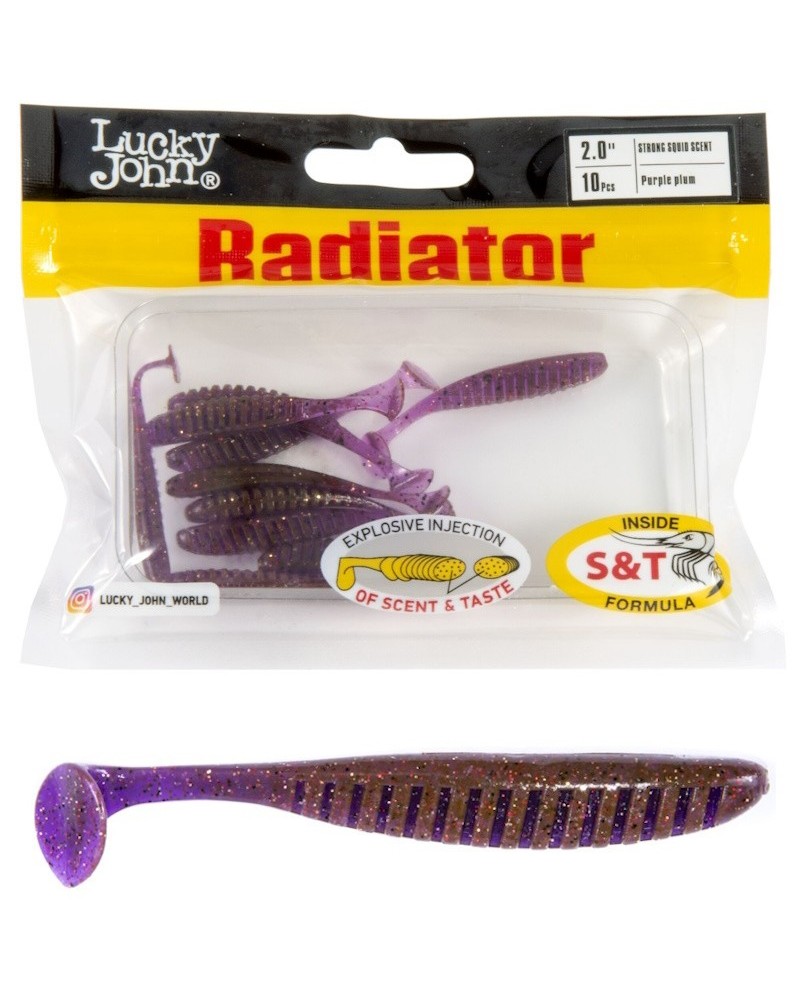 Guma Ripper Lucky John Radiator 2.0'' 5cm 0.5g S13 Purple Plum 10szt.