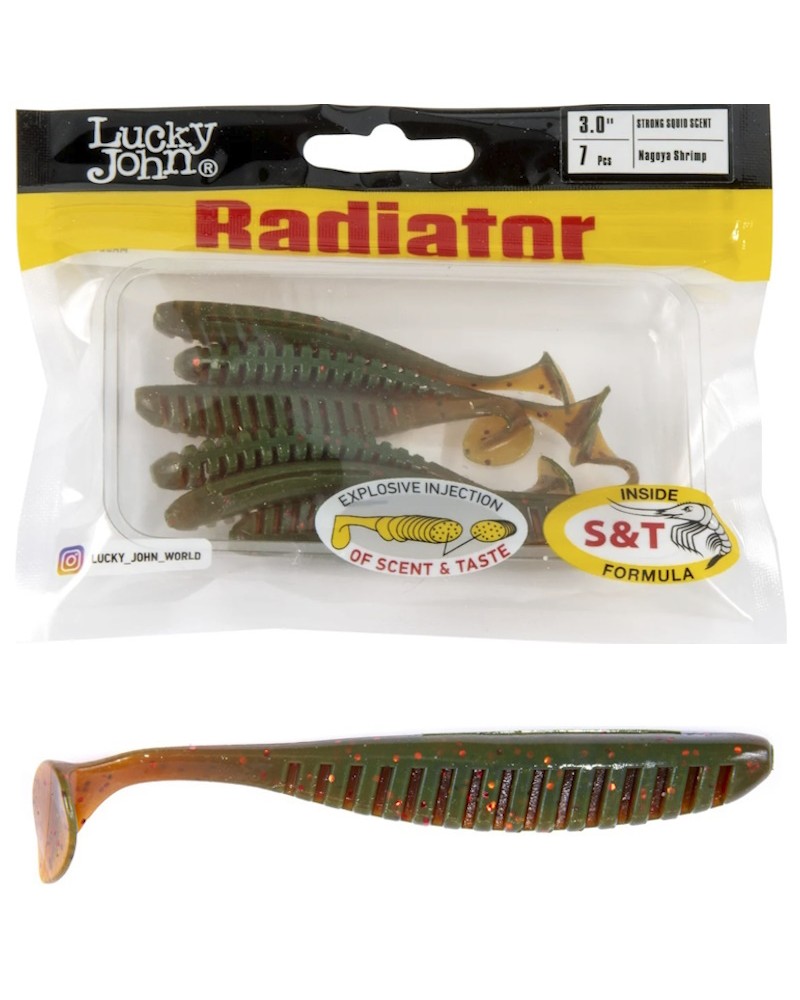 Guma Ripper Lucky John Radiator 3.0'' 7.5cm 2.1g 085 Nagoya Shrimp  7szt.