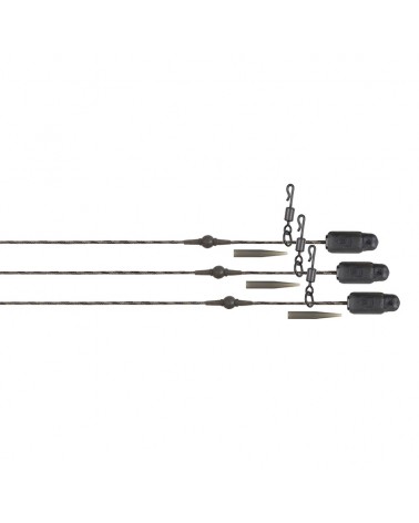 Bezpieczny Zestaw Helikopterowy Fox Edges Naturals Heli-Clip Rigs 50lb Copper Core 3szt.