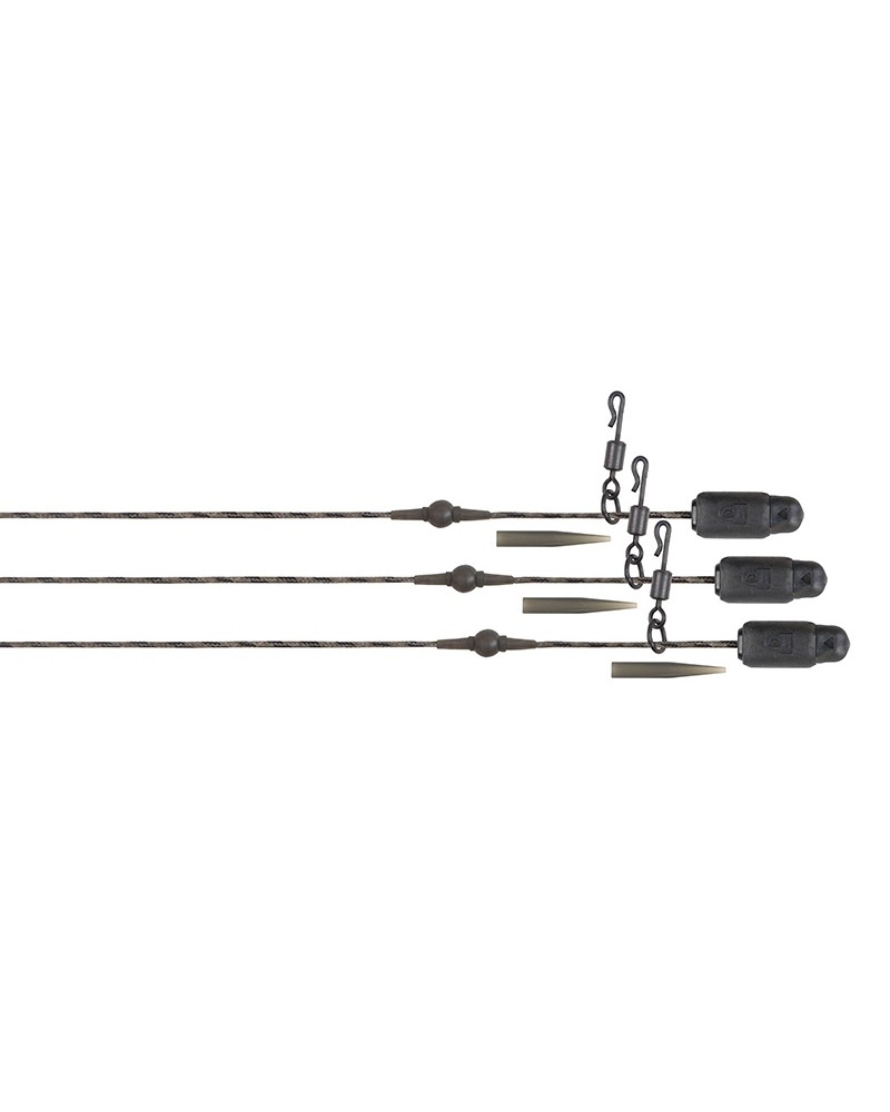 Bezpieczny Zestaw Helikopterowy Fox Edges Naturals Heli-Clip Rigs 50lb Copper Core 3szt.