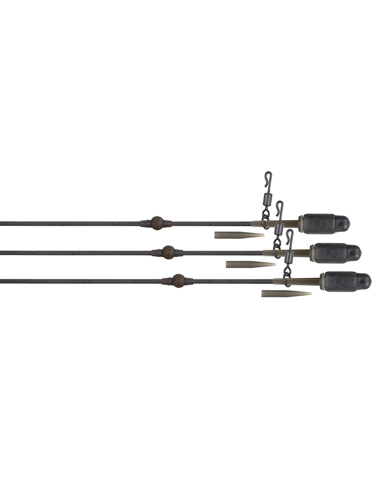 Bezpieczny Zestaw Helikopterowy Fox Edges Naturals Tuff Tungsten Tubing Heli-Clip Rigs 3szt.