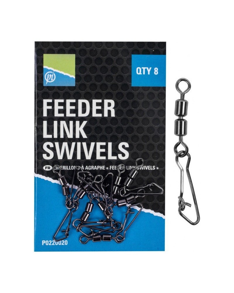 Agrafka Łącznik Z Podwójnym Krętlikiem Preston Double FeederLink Swivels 8szt.