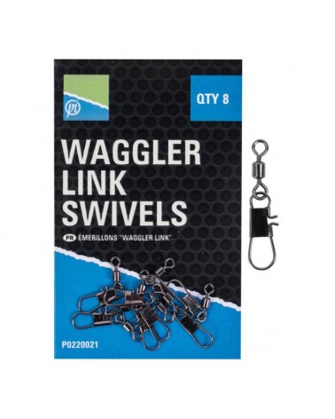 Agrafka Łącznik Z Krętlikiem Preston Waggler Link Swivels 8szt.