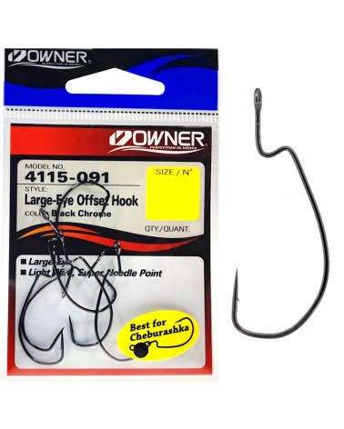 Haczyki Do Czeburaszki Owner 4115 Large Eye Offset Hook