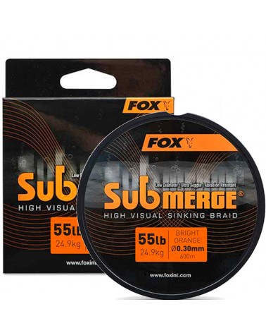 Plecionka Tonąca Fox Submerge Orange Sinking Braid 55lb 600m 0.30mm 24.9kg