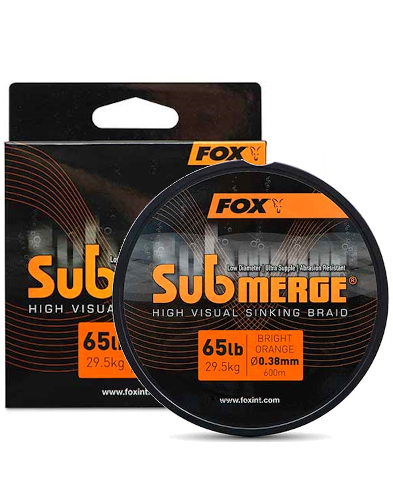Plecionka Tonąca Fox Submerge Orange Sinking Braid 65lb 600m 0.38mm 29.5kg