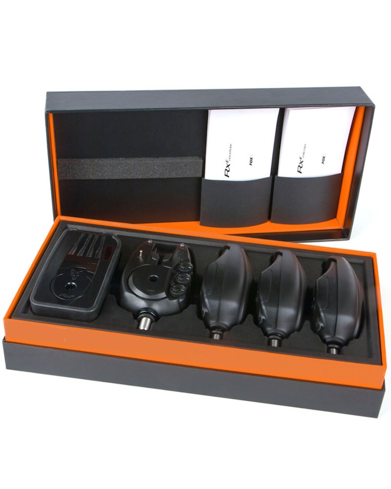Zestaw Sygnalizatorów Brań Z Centralką Fox RX+ Micron 4 Rod Presentation Set