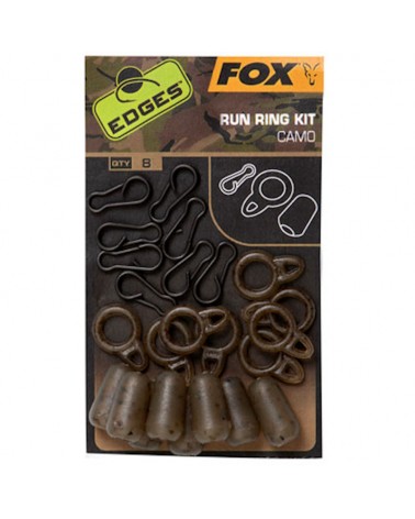 Zestaw Karpiowy Przelotowy Fox Edges Camo Run Ring Kit 8szt.