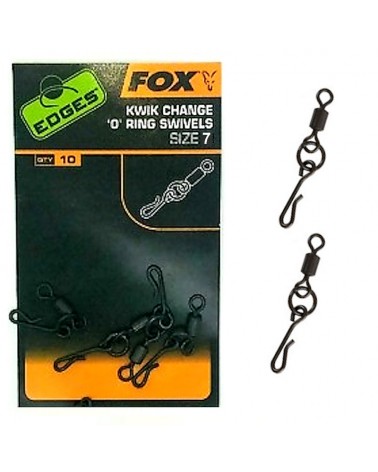 Krętlik Karpiowy Z Kółkiem Do Szybkiej Wymiany Fox Edges Kwick Change O Ring Swivel Nr 7 10szt.