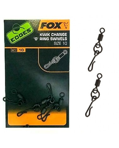 Krętlik Karpiowy Z Kółkiem Do Szybkiej Wymiany Fox Edges Kwick Change O Ring Swivel Nr 10 10szt.