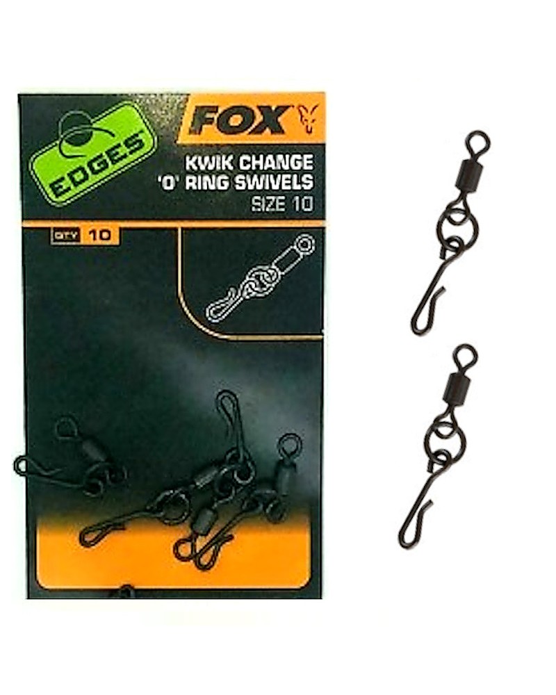 Krętlik Karpiowy Z Kółkiem Do Szybkiej Wymiany Fox Edges Kwick Change O Ring Swivel Nr 10 10szt.