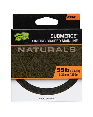 Plecionka Tonąca Fox Edges Naturals Submerge Sinking Braid 0.30mm 55lb 24.9kg 300m
