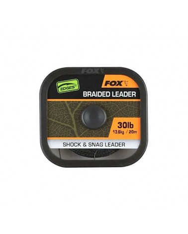 Plecionka Na Przypon Strzałówkę Fox Edges Naturals Braided Shock & Snag Leader 30lb 13.6kg 20m