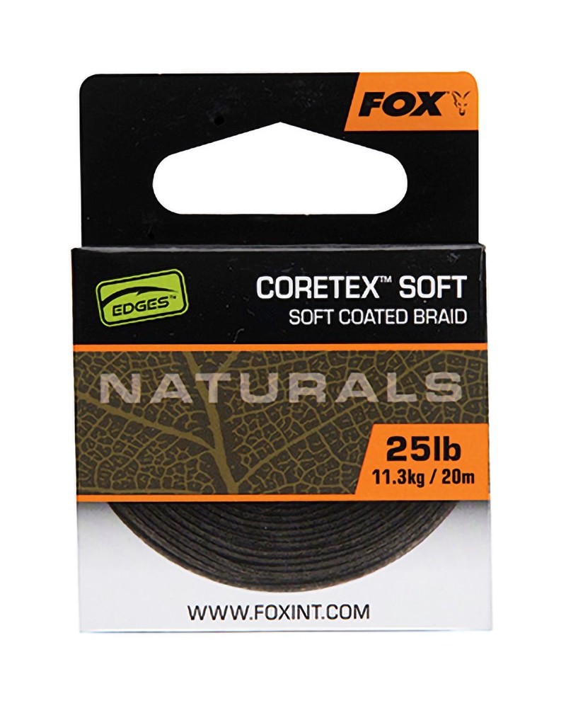 Plecionka W Otulinie Fox Edges Naturals Coretex Soft Coated Braid 25lb 11.3kg 20m