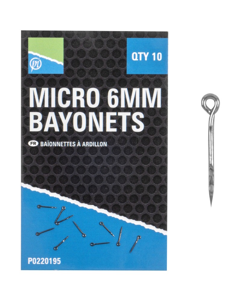 Wkręty Igły Do Przynęt Z Zadziorem Preston Micro Bayonets 6mm 10szt.