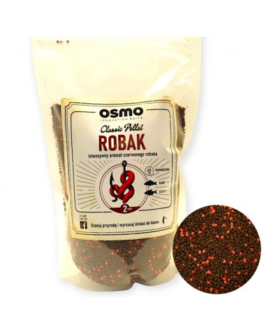 Pellet Method Feeder Osmo Classic Red Worm Czerwony Robak 2mm 800g