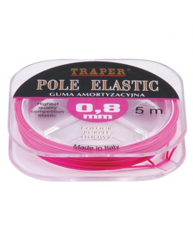 Amortyzator Guma Do Tyczki Traper Pole Elastic Różowa 0.8mm 5m