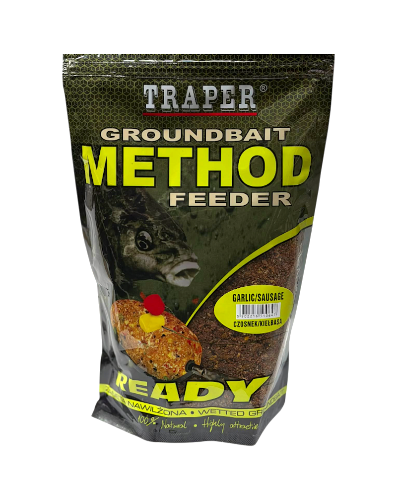 Zanęta Traper Method Feeder Ready Czosnek Kiełbasa Garlic Sausage 750g