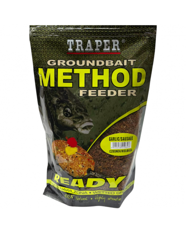 Zanęta Traper Method Feeder Ready Czosnek Kiełbasa Garlic Sausage 750g