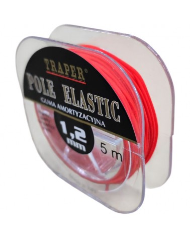 Amortyzator Guma Do Tyczki Traper Pole Elastic Czerwona 1.2mm 5m