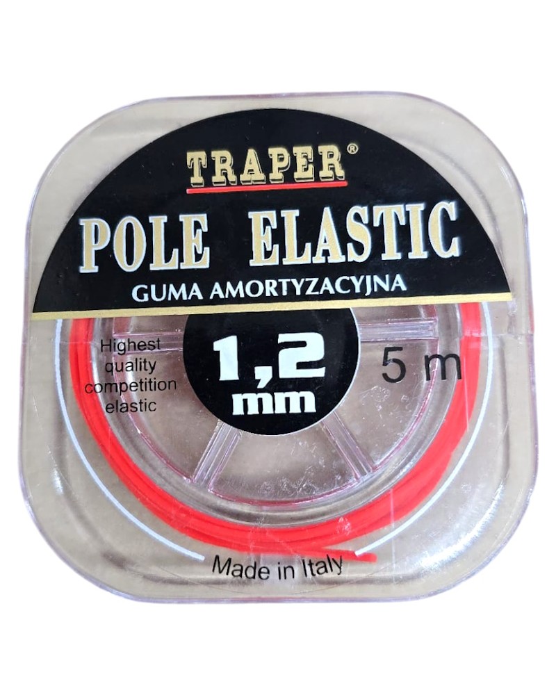 Amortyzator Guma Do Tyczki Traper Pole Elastic Czerwona 1.2mm 5m