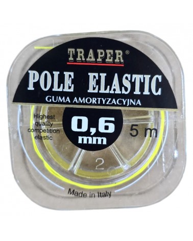 Amortyzator Guma Do Tyczki Traper Pole Elastic Żółta 0.6mm 5m