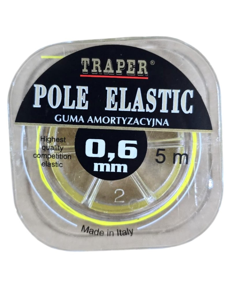 Amortyzator Guma Do Tyczki Traper Pole Elastic Żółta 0.6mm 5m