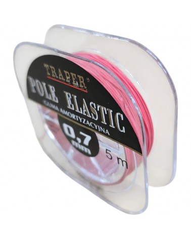 Amortyzator Guma Do Tyczki Traper Pole Elastic Różowa 0.7mm 5m