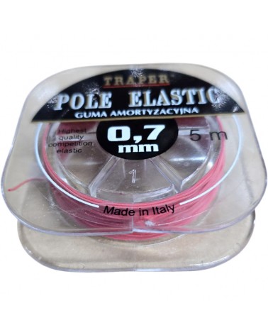 Amortyzator Guma Do Tyczki Traper Pole Elastic Różowa 0.7mm 5m