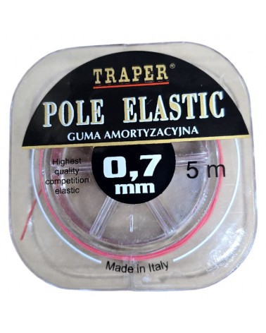 Amortyzator Guma Do Tyczki Traper Pole Elastic Różowa 0.7mm 5m