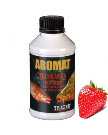 Aromat W Płynie Do Zanęt Traper Truskawka Strawberry 250ml 300g