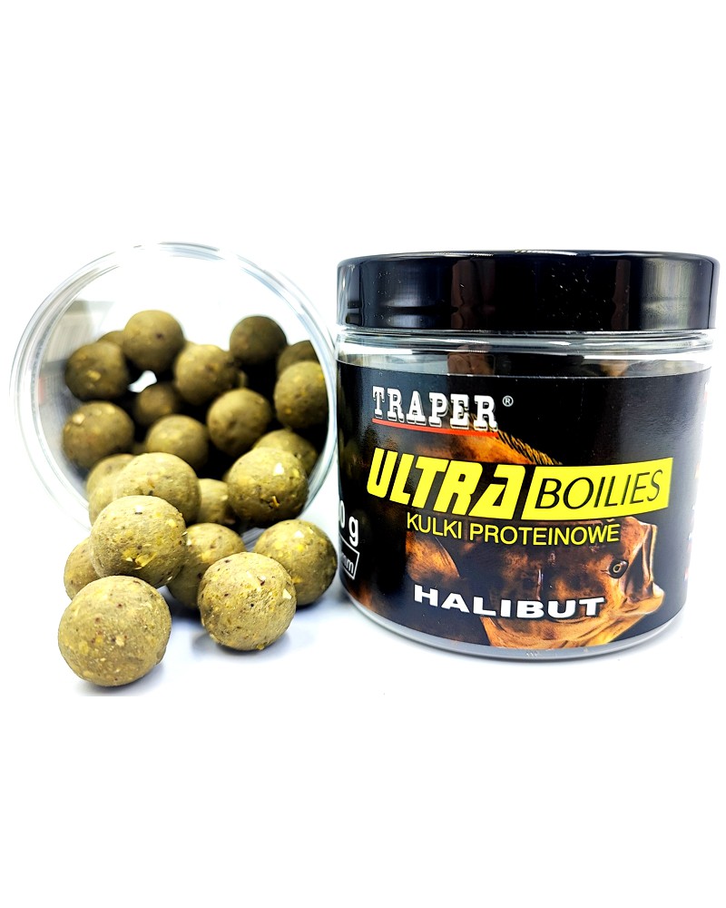 Kulki Proteinowe Traper Ultra Hakowe Halibut 12mm 100g