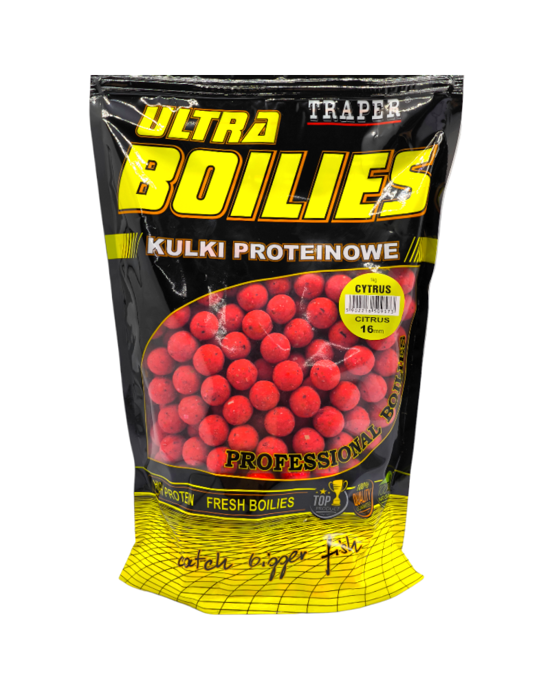 Kulki Proteinowe Traper Ultra Zanętowe Cytrus Citrus 16mm 500g
