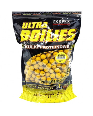Kulki Proteinowe Traper Ultra Zanętowe Wanilia 16mm 500g