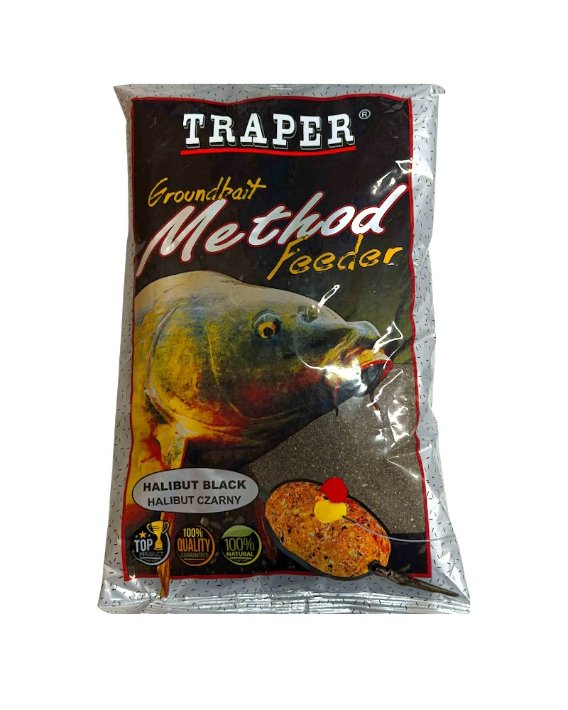 Zanęta Traper Method Feeder Halibut Czarny-Black 750g