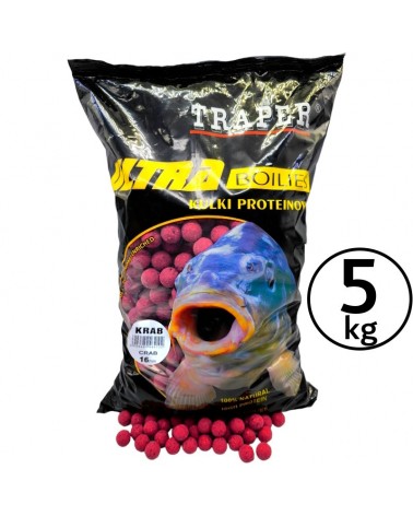 Kulki Proteinowe Traper Ultra Zanętowe Krab 16mm 5kg