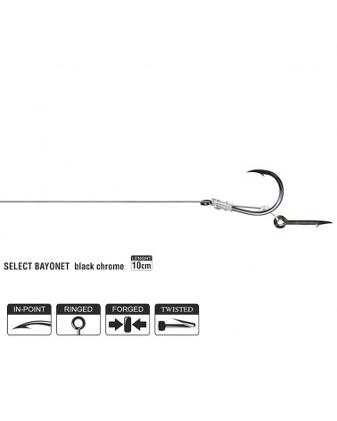 Przypon Method Feeder Traper Hikara Select Z Bagnetem 10cm Nr 14 0.20mm Żyłka 5szt.