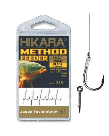 Przypon Method Feeder Traper Hikara Select Z Bagnetem 10cm Nr 14 0.20mm Żyłka 5szt.